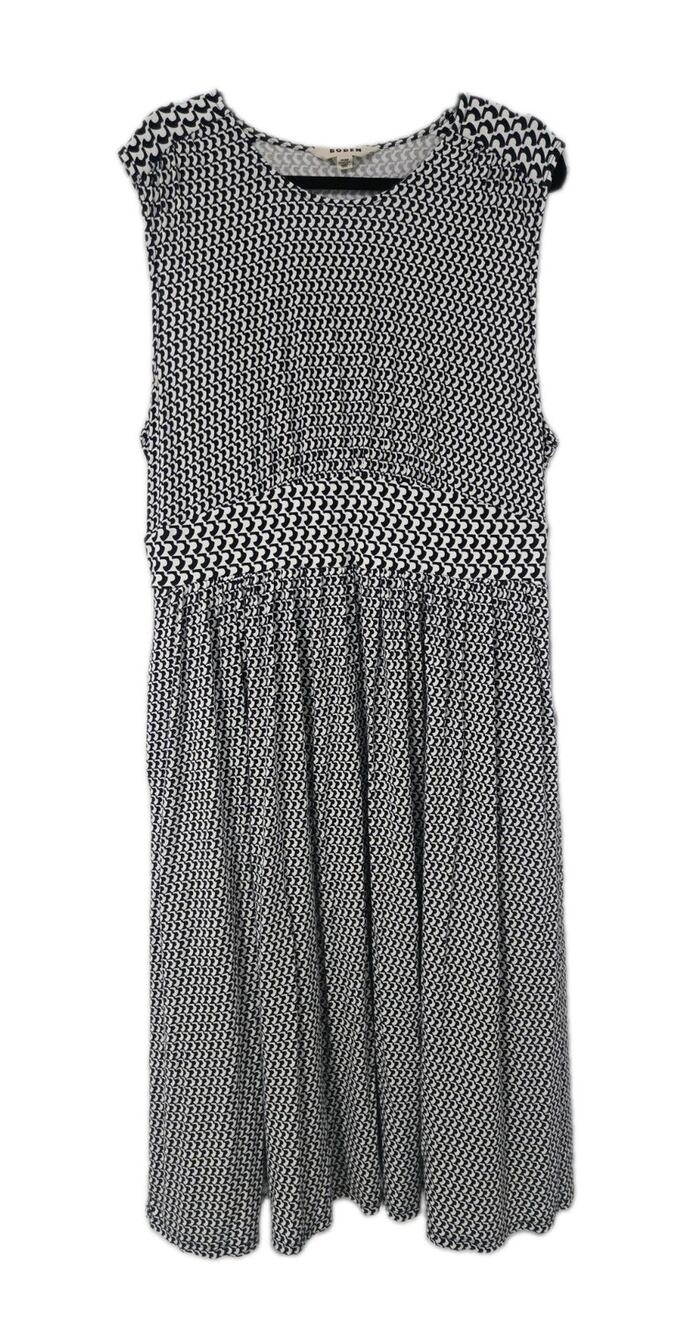 Boden Thea Sleeveless Midi Dress US 20 R UK 22 Black White Empire Jersey